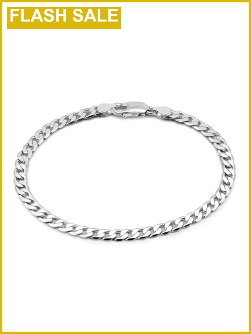 Men's 925 Sterling Silver Cuban Link Chain Bracelet Diamond Cut Curb